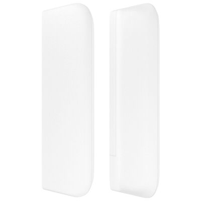 vidaXL Κρεβάτι Boxspring με Στρώμα Λευκό 100x200εκ.από Συνθετικό Δέρμα