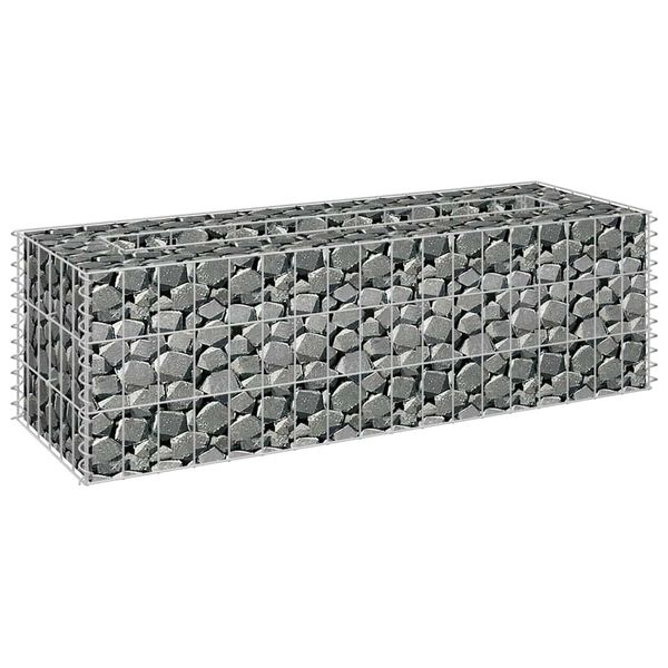 vidaXL Συρματοκιβώτιο-Γλάστρα Υπερυψωμένη 90x30x30 εκ. Γαλβ. Χάλυβας