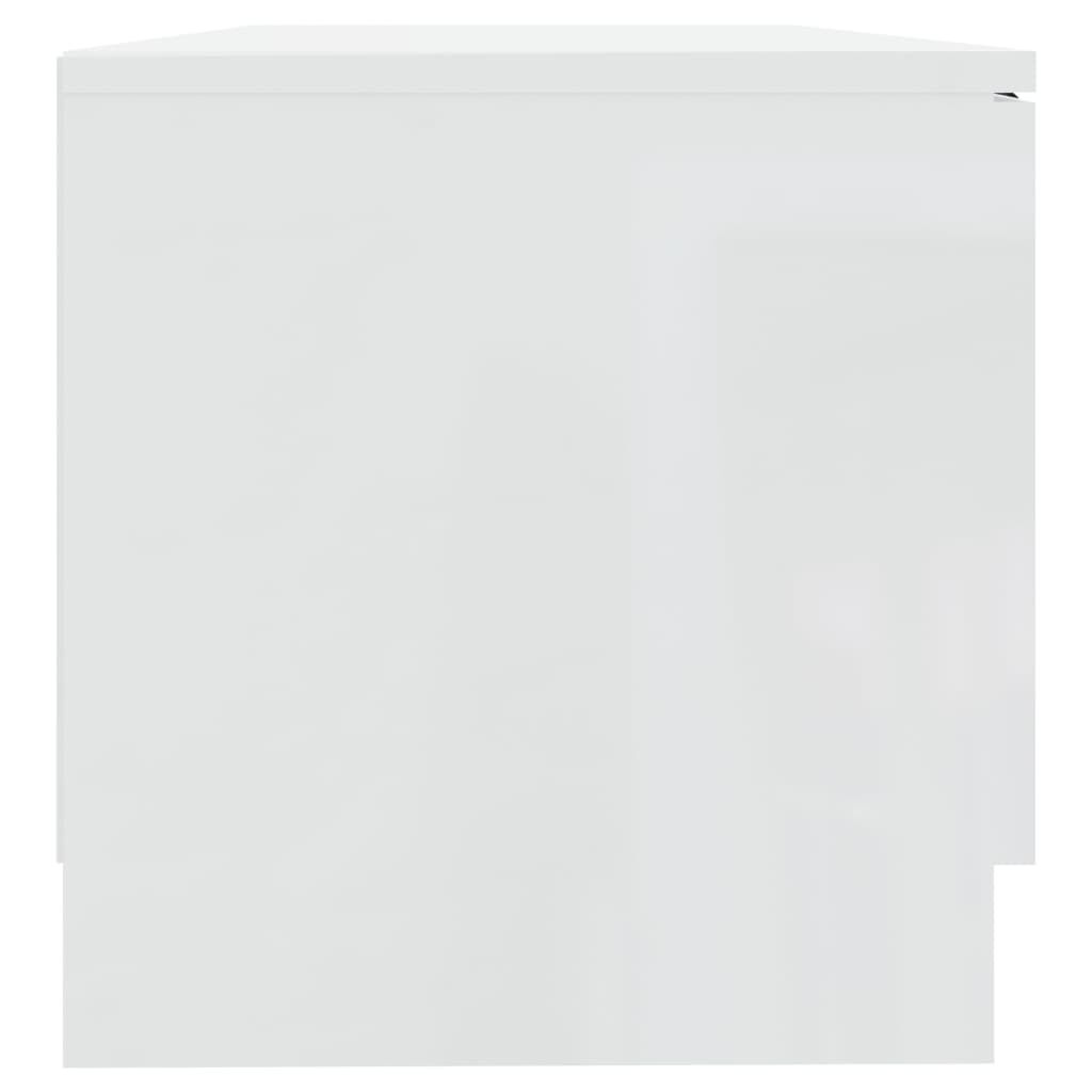 vidaXL Έπιπλα Τηλεόρασης 2 τεμ. Γυαλιστ. Λευκό80x35x36,5εκ. Επεξ. Ξύλο