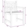 vidaXL Καρέκλες Κήπου 2 pcs Καφέ 58 x 60 x 90 εκ Μασίφ ξύλο teak