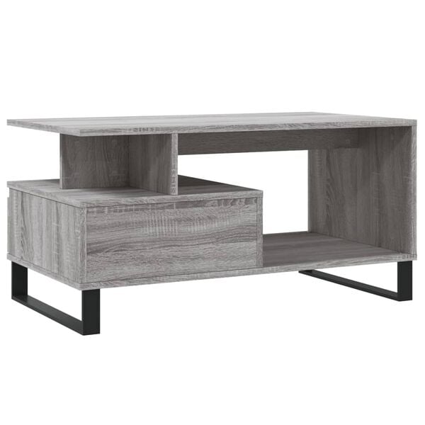 vidaXL Τραπεζάκι Σαλονιού Γκρι Sonoma 90x49x45 εκ.Επεξεργασμένο Ξύλο