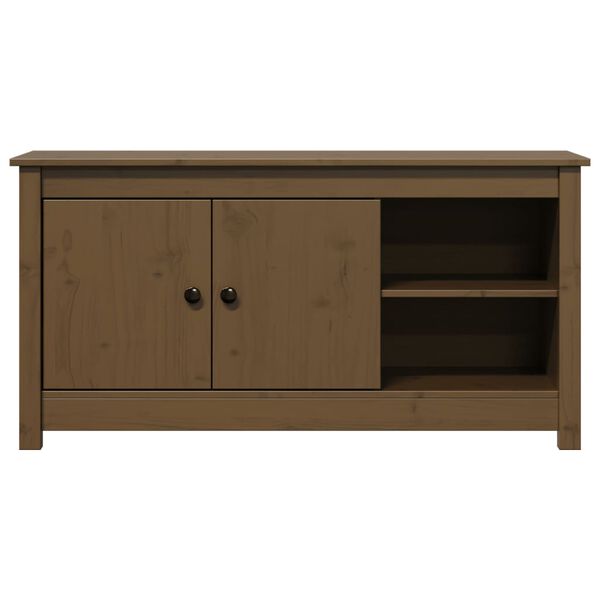 vidaXL Έπιπλο Τηλεόρασης Μελί Καφέ 103x36,5x52εκ από Μασίφ Ξύλο Πεύκου