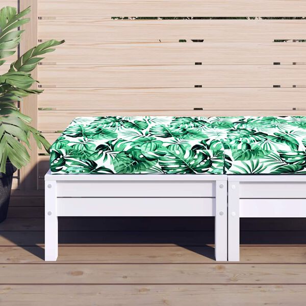 vidaXL Μαξιλάρι Παλέτας Σχέδιο Φύλλων 60x60x9,5 εκ. Ύφασμα Oxford