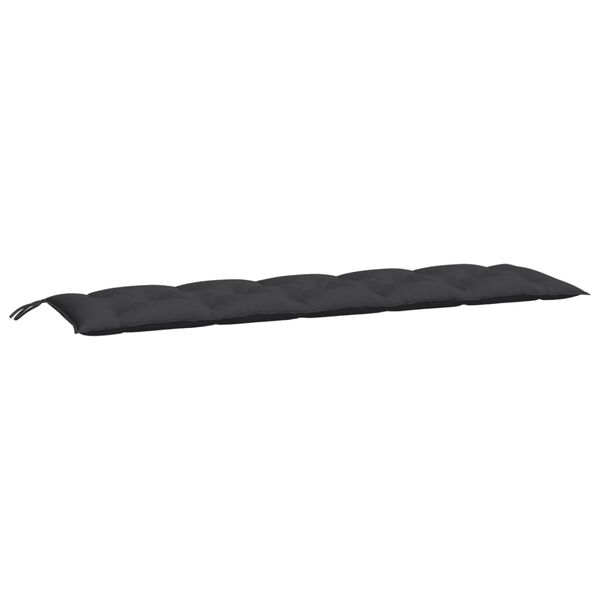 vidaXL Μαξιλάρι Πάγκου Κήπου Μαύρο 180x50x7 εκ. Ύφασμα Oxford