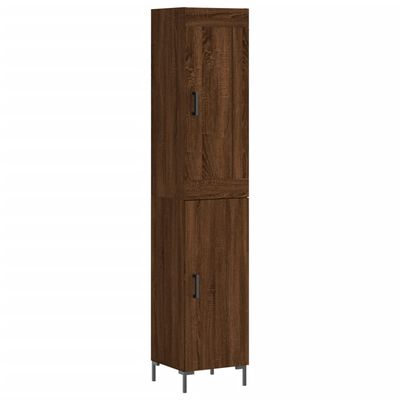 vidaXL Ντουλάπι Καφέ Δρυς 34,5 x 34 x 180 εκ. από Επεξεργασμένο Ξύλο