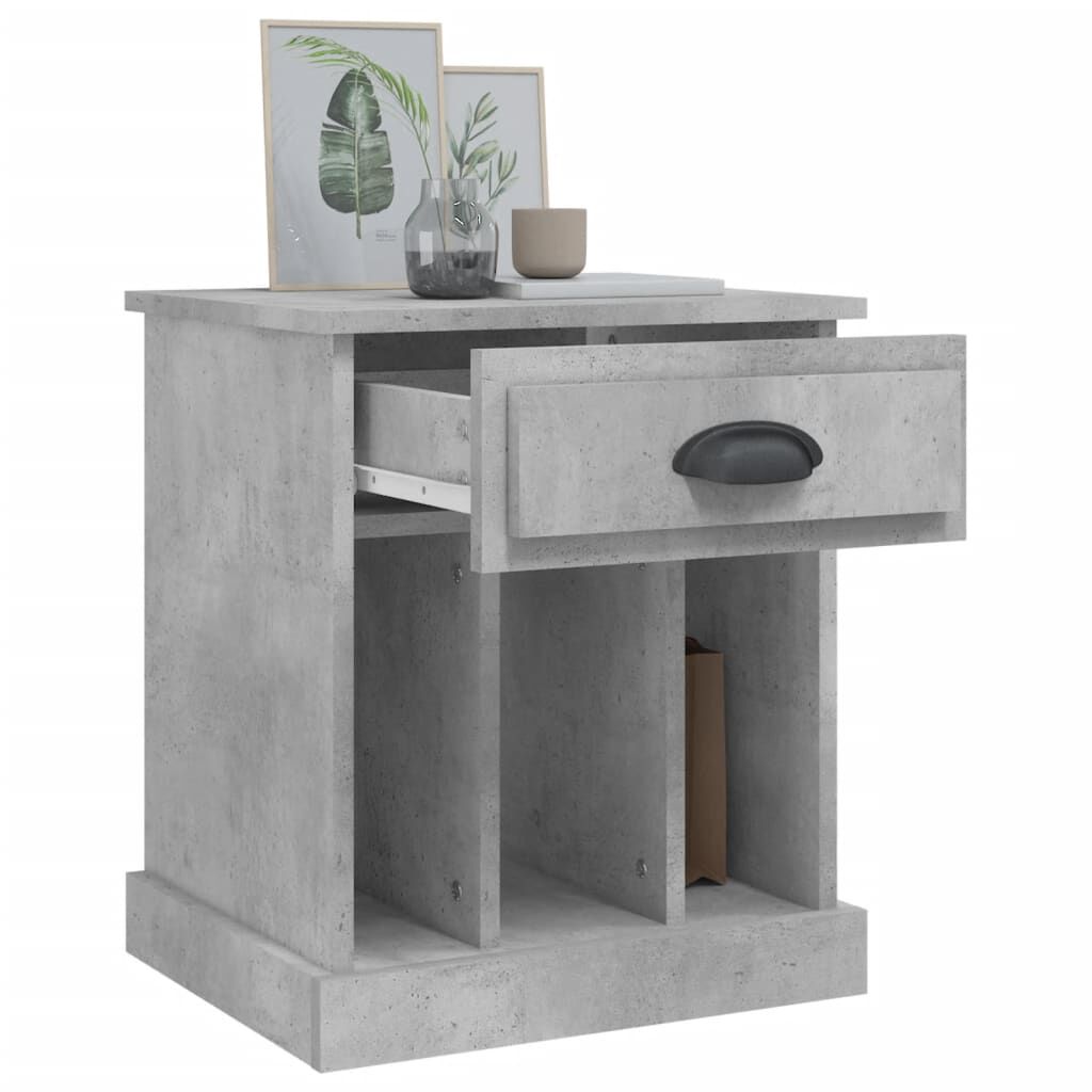 vidaXL Κομοδίνα 2 τεμ. Γκρι Σκυροδέματος 43x36x50 εκ.