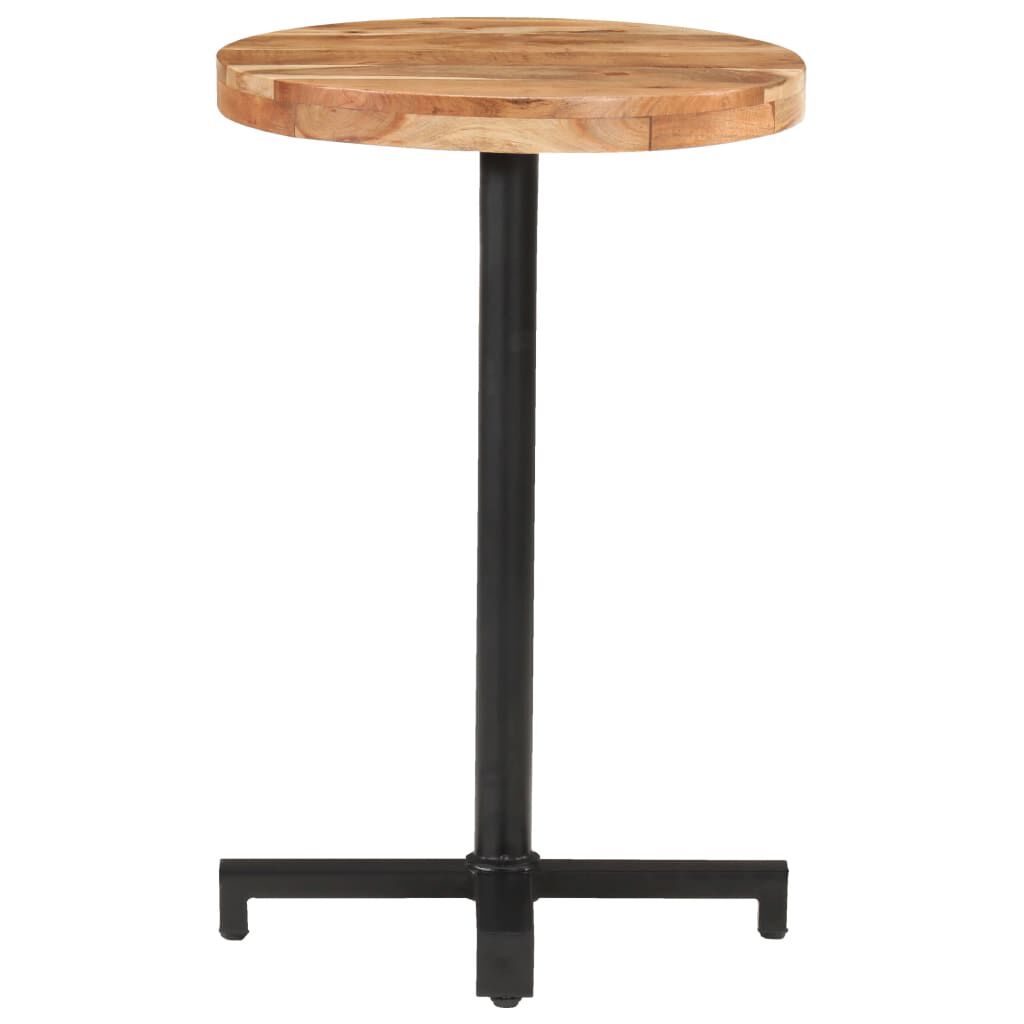 vidaXL Τραπέζι Bistro Στρογγυλό Ø50x75 εκ. από Μασίφ Ξύλο Ακακίας