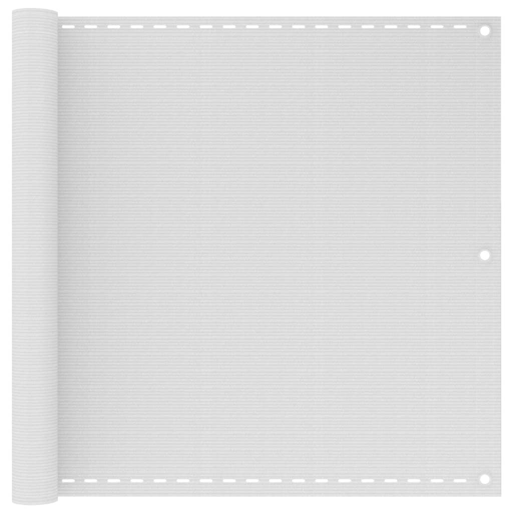 vidaXL Διαχωριστικό Βεράντας Λευκό 90 x 500 εκ. από HDPE