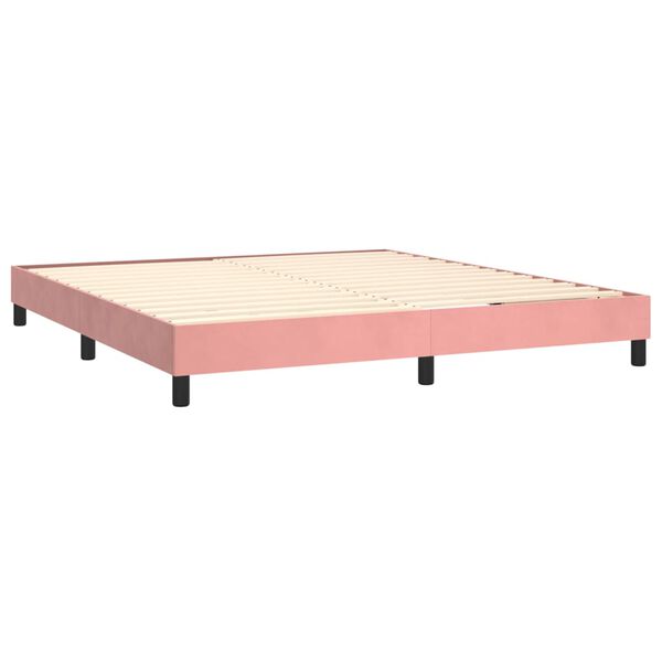 vidaXL &Kappa;&rho;&epsilon;&beta;ά&tau;&iota; Boxspring &mu;&epsilon; &Sigma;&tau;&rho;ώ&mu;&alpha; &Rho;&omicron;&zeta; 160x200 &epsilon;&kappa;. &Beta;&epsilon;&lambda;&omicron;ύ&delta;&iota;&nu;&omicron;