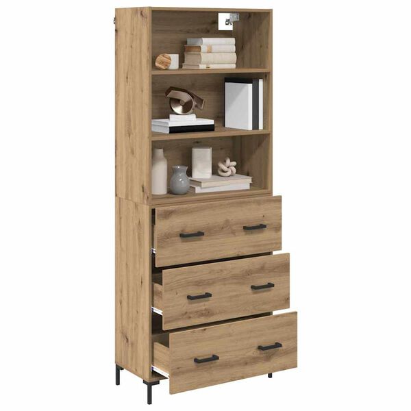 vidaXL Highboard Artisan Oak 69,5 x 34 x 180 &epsilon;&kappa;. &Epsilon;&pi;&epsilon;&xi;&epsilon;&rho;&gamma;&alpha;&sigma;&mu;έ&nu;&omicron; &xi;ύ&lambda;&omicron;