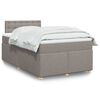 vidaXL Κρεβάτι Boxspring με Στρώμα Taupe 120x190 εκ. Υφασμάτινο
