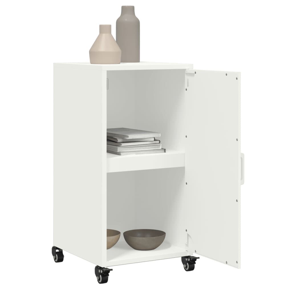 vidaXL Μπουφές Λευκός 36x39x72 εκ. από Ατσάλι