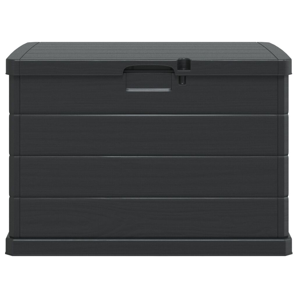 vidaXL Κουτί Αποθήκευσης Κήπου - Ανθρακί, 77.5 x 54.5 x 53 εκ, Πλαστικό, 170 Λ
