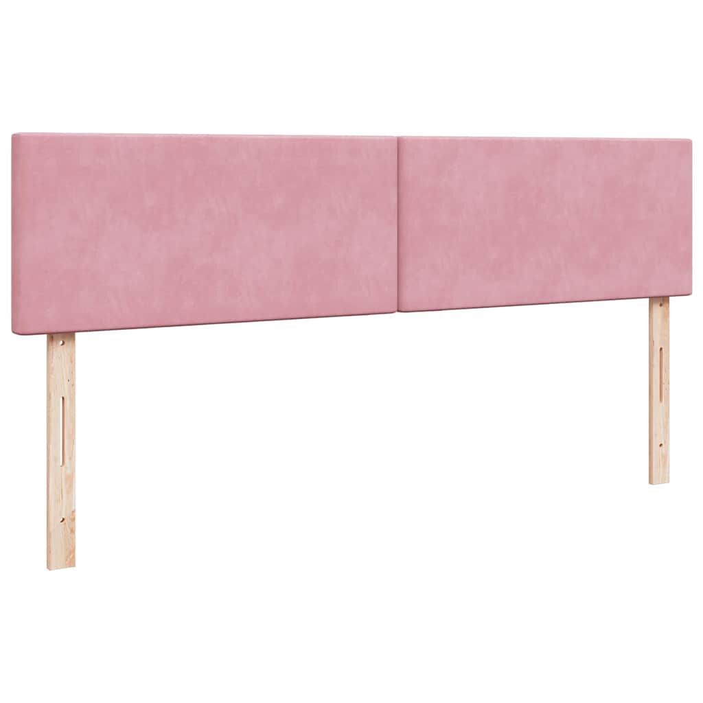 vidaXL Οθωμανικό κρεβάτι με στρώματα ροζ 180x200cm Velvet