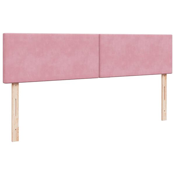 vidaXL Οθωμανικό κρεβάτι με στρώματα ροζ 180x200cm Velvet