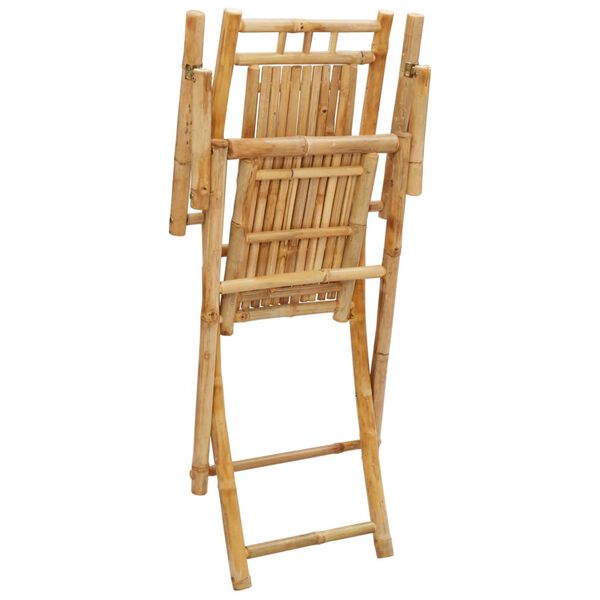 vidaXL Καρέκλες Κήπου Πτυσσόμενες 4 τεμ. 53x66x99 εκ. από Μπαμπού