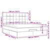 vidaXL Οθωμανικό κρεβάτι με στρώμα Taupe 180x200cm ύφασμα