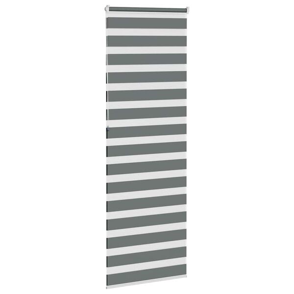 vidaXL Ζέβρα τυφλή Σκούρο Γκρι Πλάτος υφάσματος 65,9 εκ. Πολυεστέρας