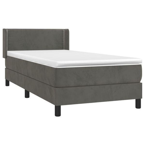 vidaXL &Kappa;&rho;&epsilon;&beta;ά&tau;&iota; Boxspring &mu;&epsilon; &Sigma;&tau;&rho;ώ&mu;&alpha; &Sigma;&kappa;&omicron;ύ&rho;&omicron; &Gamma;&kappa;&rho;&iota; 90x190 &epsilon;&kappa;. &Beta;&epsilon;&lambda;&omicron;ύ&delta;&iota;&nu;&omicron;