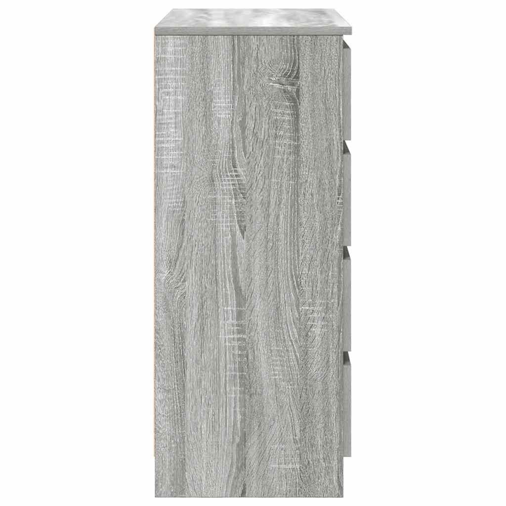 vidaXL Συρταριέρα με Συρτάρια Γκρι Sonoma 71x35x84 εκ. από Επεξ. Ξύλο