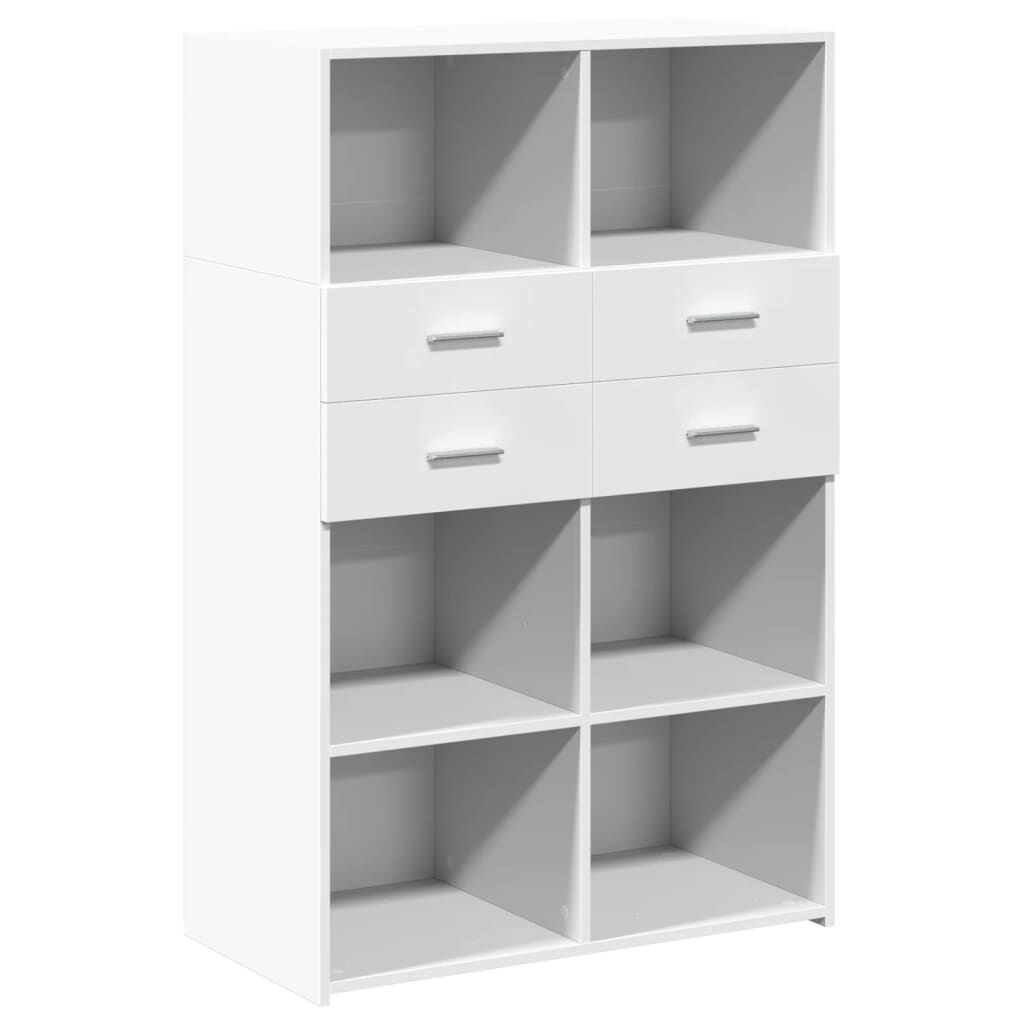vidaXL Ντουλάπι Λευκό 80x42,5x124 εκ. από Επεξεργασμένο Ξύλο