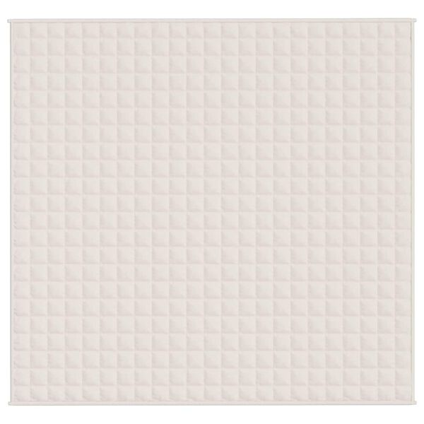 vidaXL Κουβέρτα Βαρύτητας Ανοιχτό Κρεμ 220 x 235 εκ. 11 κ. Υφασμάτινη
