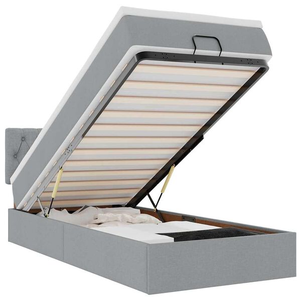 vidaXL &Omicron;&theta;&omega;&mu;&alpha;&nu;&iota;&kappa;ό &kappa;&rho;&epsilon;&beta;ά&tau;&iota; &mu;&epsilon; &sigma;&tau;&rho;ώ&mu;&alpha; &alpha;&nu;&omicron;&iota;&chi;&tau;ό &gamma;&kappa;&rho;&iota; 90x200cm ύ&phi;&alpha;&sigma;&mu;&alpha;