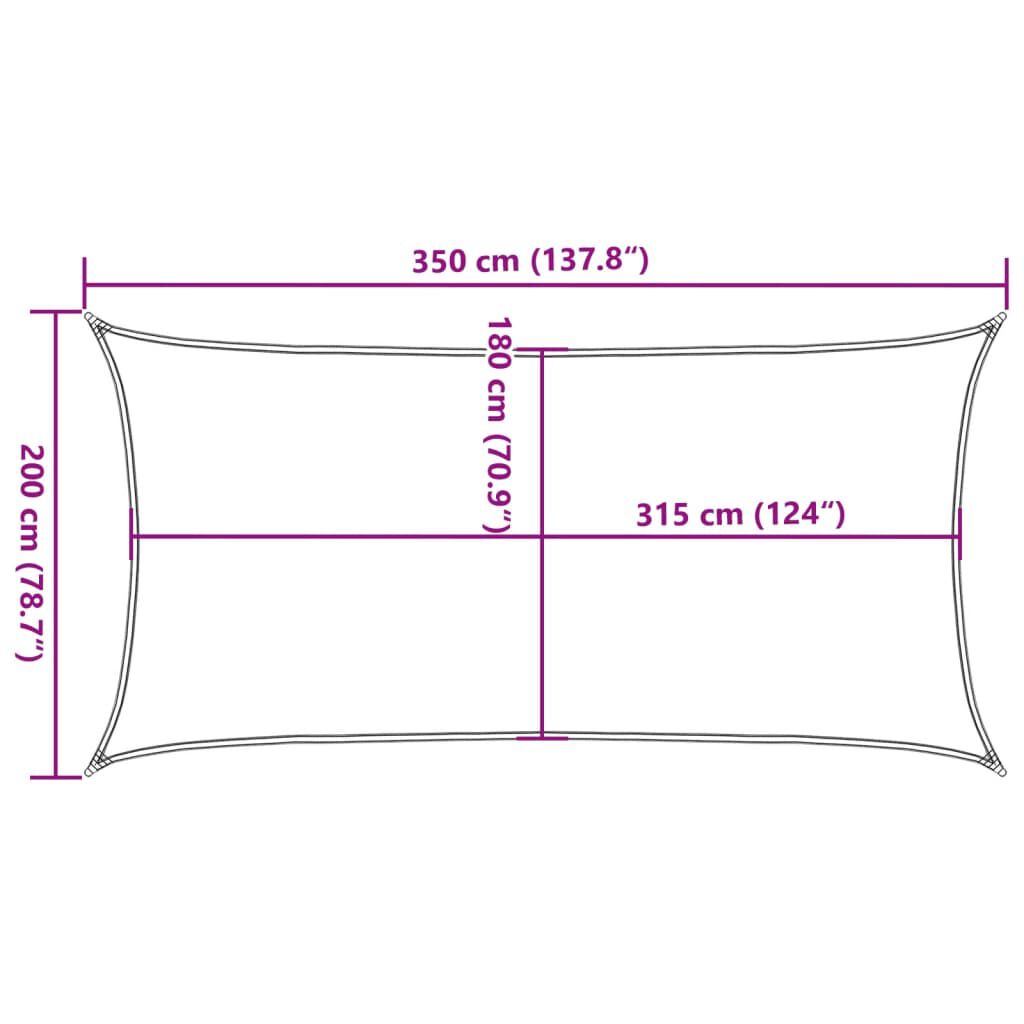 vidaXL Πανί Σκίασης Πορτοκαλί 2 x 3,5 μ. 160 γρ./μ² από HDPE
