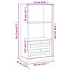 vidaXL Βιβλιοθήκη VIGO Γκρι 60 x 35 x 114,5 εκ. από Μασίφ Ξύλο Πεύκου