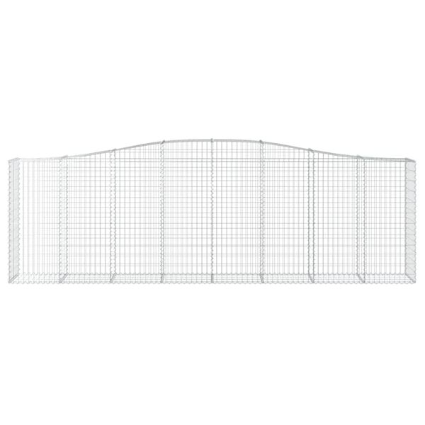 vidaXL Συρματοκιβώτια Τοξωτά 2 τεμ. 400x50x120/140 εκ. Γαλβαν. Ατσάλι