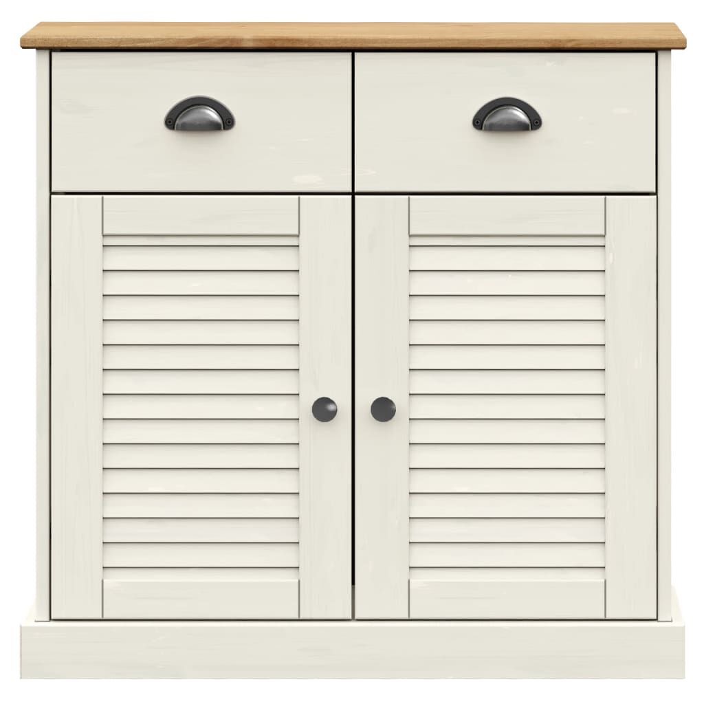 vidaXL Βιτρίνα VIGO Λευκή 78 x 40 x 175 εκ. από Μασίφ Ξύλο Πεύκου
