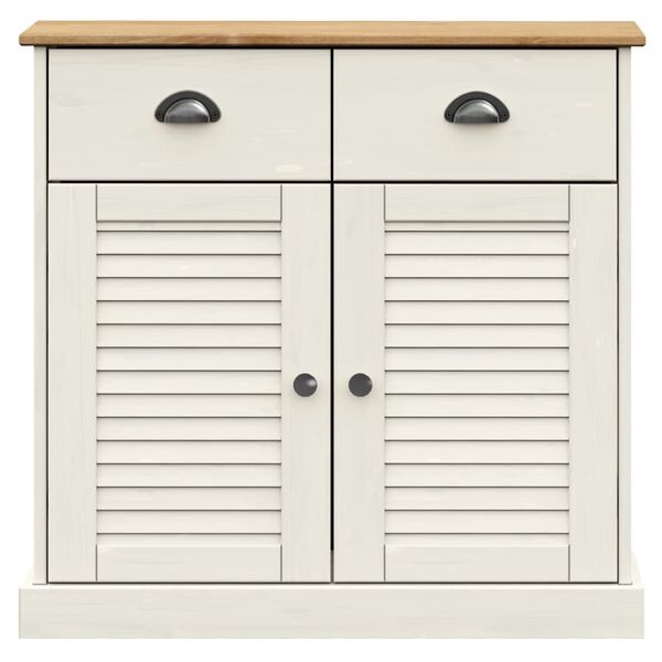 vidaXL Βιτρίνα VIGO Λευκή 78 x 40 x 175 εκ. από Μασίφ Ξύλο Πεύκου