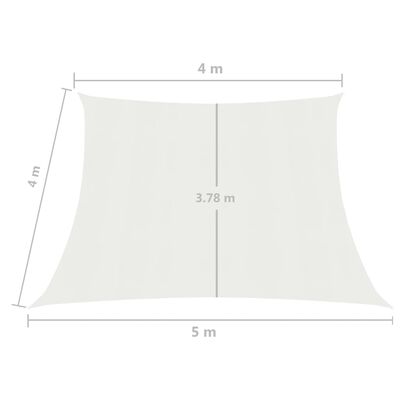 vidaXL Πανί Σκίασης Λευκό 4/5 x 4 μ. από HDPE 160 γρ./μ²