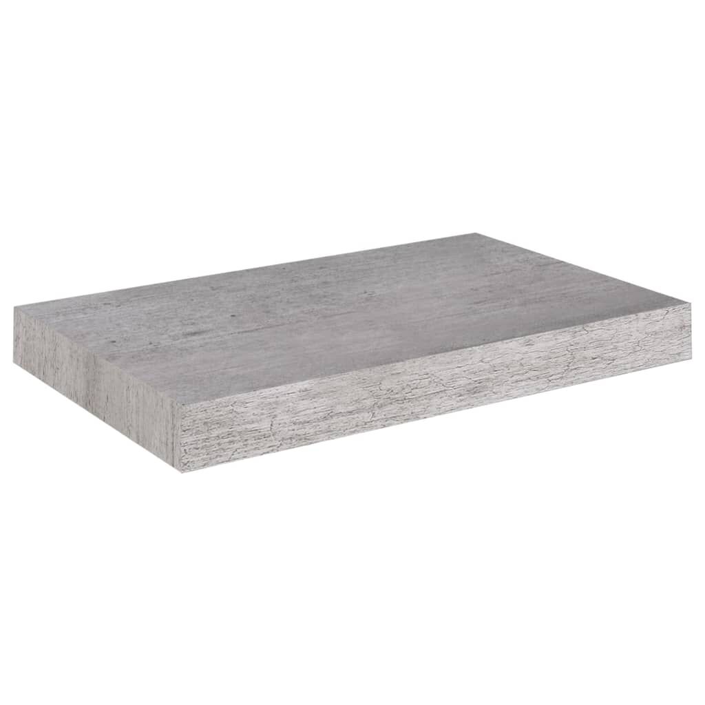 vidaXL Ράφια Τοίχου 4 τεμ. Γκρι Σκυροδέματος 40 x 23 x 3,8 εκ. MDF