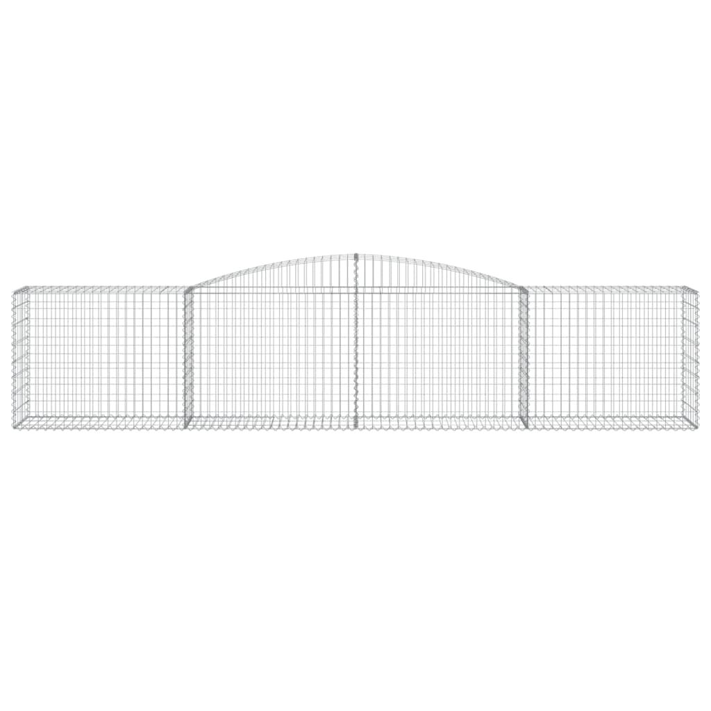 vidaXL Συρματοκιβώτια Τοξωτά 8 τεμ. 400x50x80/100 εκ. Γαλβαν. Ατσάλι