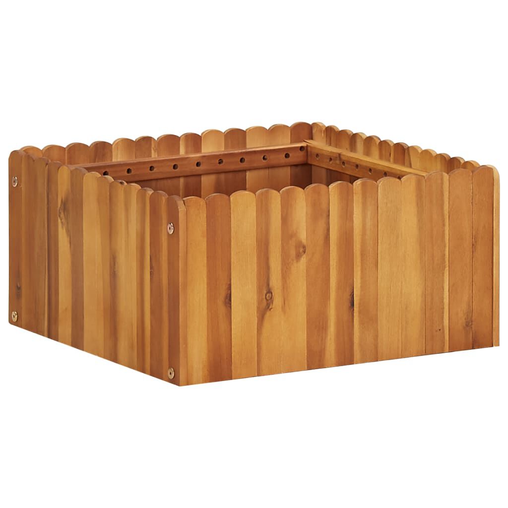 vidaXL Ζαρντινιέρα Υπερυψωμένη 50 x 50 x 25 εκ. από Μασίφ Ξύλο Ακακίας
