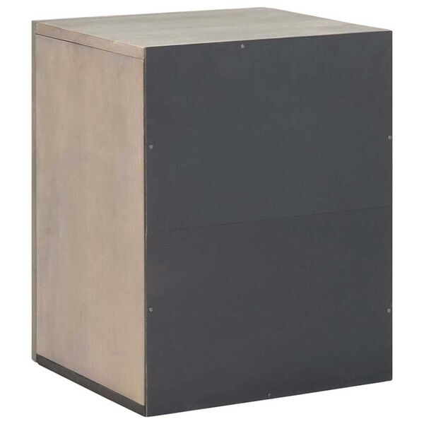 vidaXL Ντουλάπα τοίχου μπάνιου Γκρι 38 x 33 x 48 εκ Μασίφ ξύλο μάνγκο