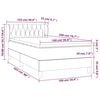 vidaXL &Kappa;&rho;&epsilon;&beta;ά&tau;&iota; Boxspring &mu;&epsilon; &Sigma;&tau;&rho;ώ&mu;&alpha; &Mu;&alpha;ύ&rho;&omicron; 100 x 200 &epsilon;&kappa;. &Upsilon;&phi;&alpha;&sigma;&mu;ά&tau;&iota;&nu;&omicron;