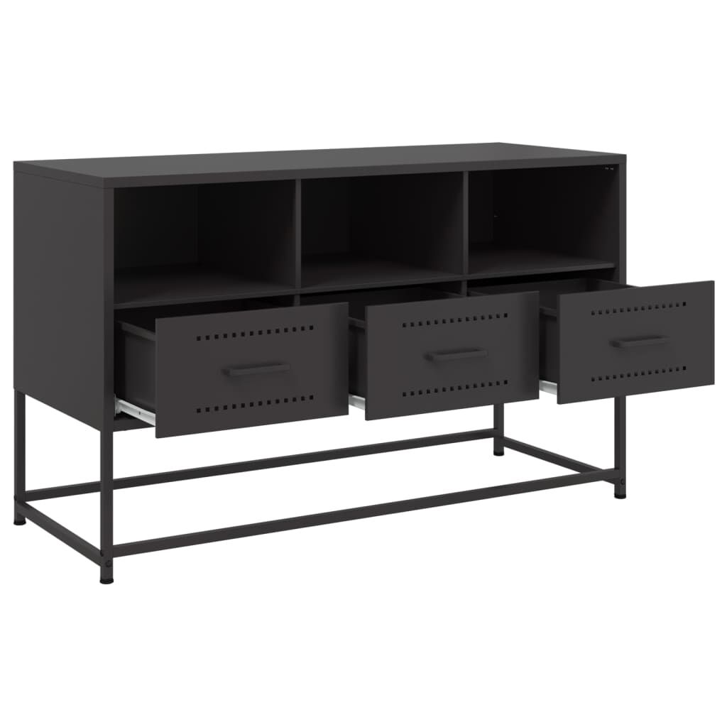vidaXL Έπιπλο Τηλεόρασης Μαύρο 100,5x39x60,5 εκ. Ατσάλινο