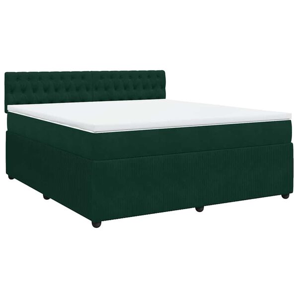 vidaXL &Kappa;&rho;&epsilon;&beta;ά&tau;&iota; Boxspring &mu;&epsilon; &Sigma;&tau;&rho;ώ&mu;&alpha; &Sigma;&kappa;&omicron;ύ&rho;&omicron; &Pi;&rho;ά&sigma;&iota;&nu;&omicron; 180x200&epsilon;&kappa;. &Beta;&epsilon;&lambda;&omicron;ύ&delta;&iota;&nu;&omicron;