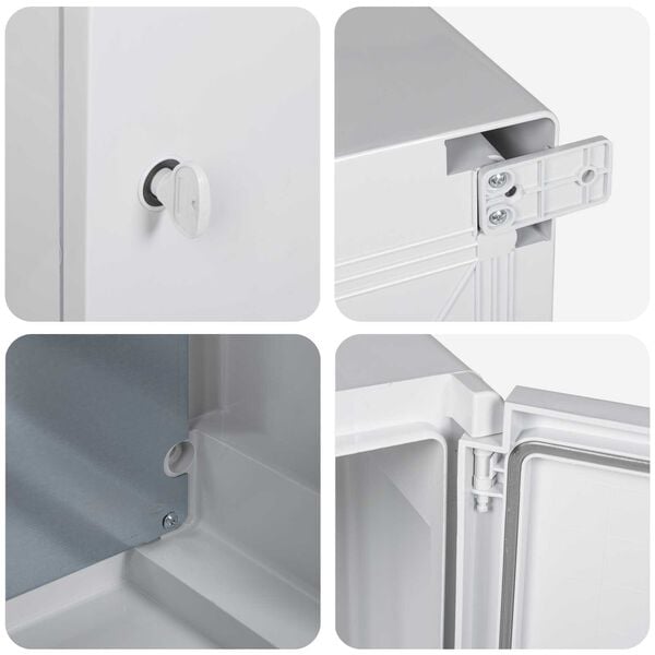 vidaXL Ντουλάπι Ελέγχου Γκρι 30 x 19.5 x 40 εκ. ΑΒΣ Πλαστικό