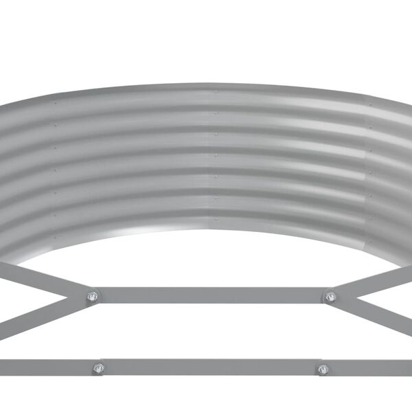 vidaXL Ζαρντινιέρα Γκρι 507x100x36 εκ. Ατσάλι με Ηλεκτρ. Βαφή Πούδρας