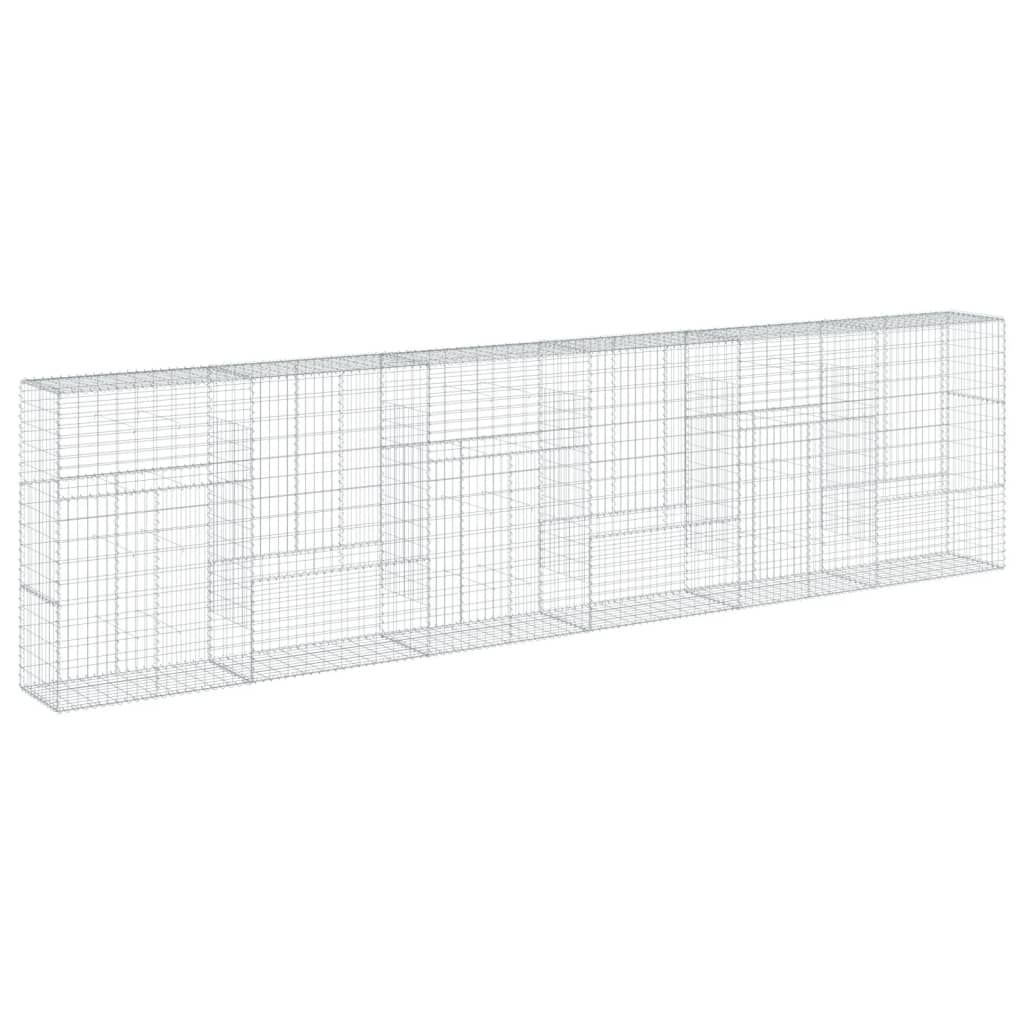 vidaXL Συρματοκιβώτιο με Κάλυμμα 600x50x150εκ. από Γαλβανισμένο Χάλυβα