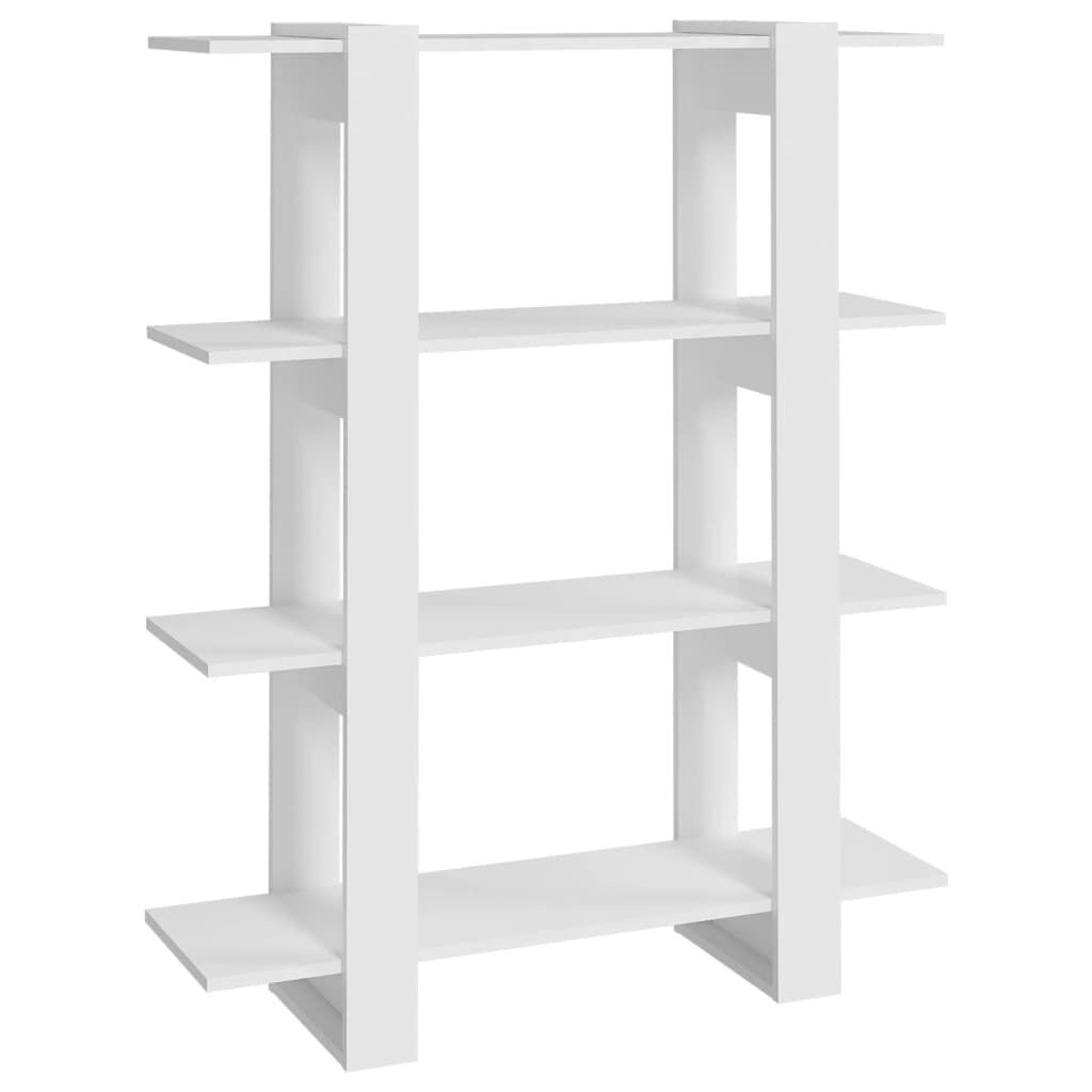 vidaXL Βιβλιοθήκη/Διαχωριστικό Χώρου Λευκό 100 x 30 x 123,5 εκ.