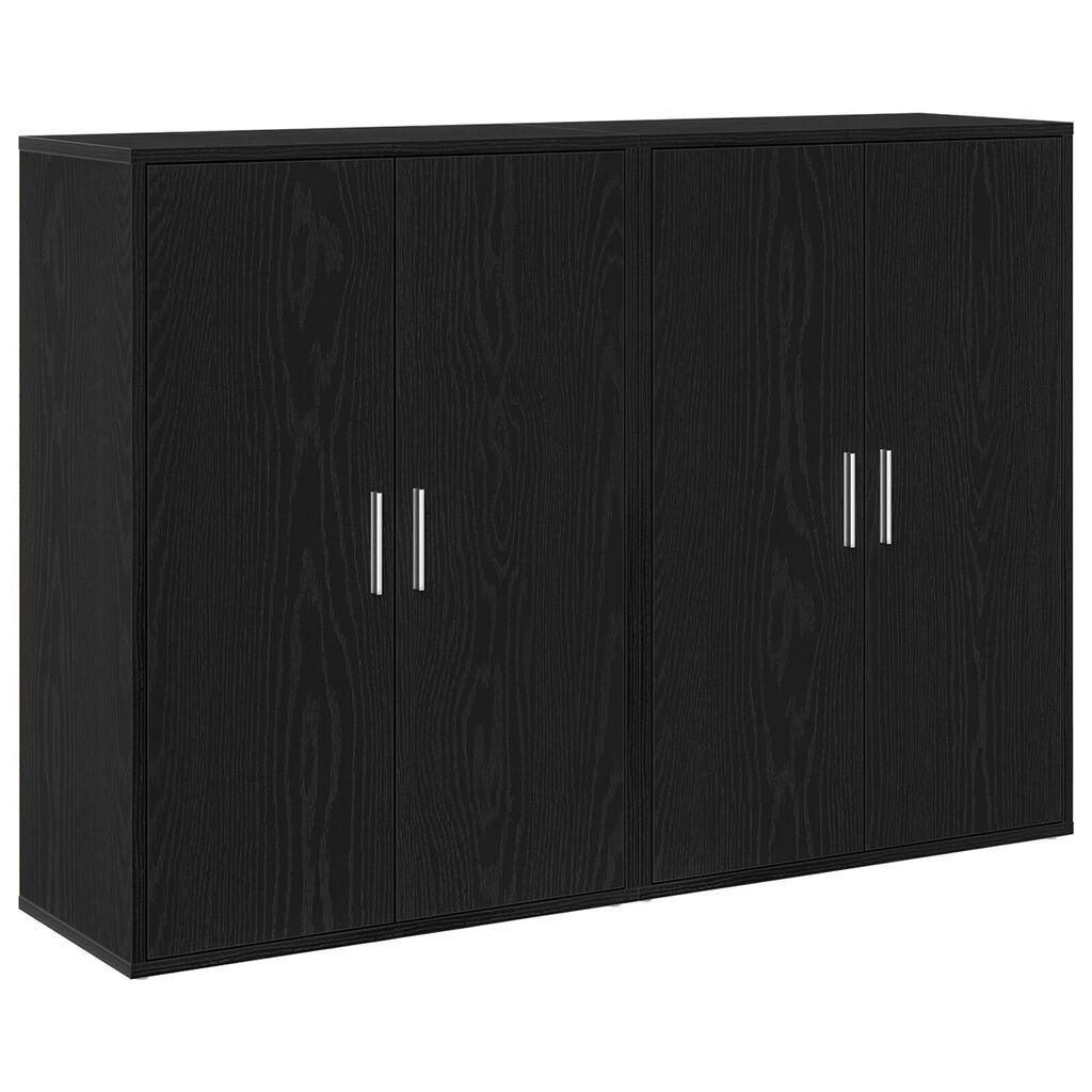 vidaXL Μπουφέδες 2 τμχ Μαύρο Δρύς 60x31x84 εκ Επεξεργασμένο Ξύλο