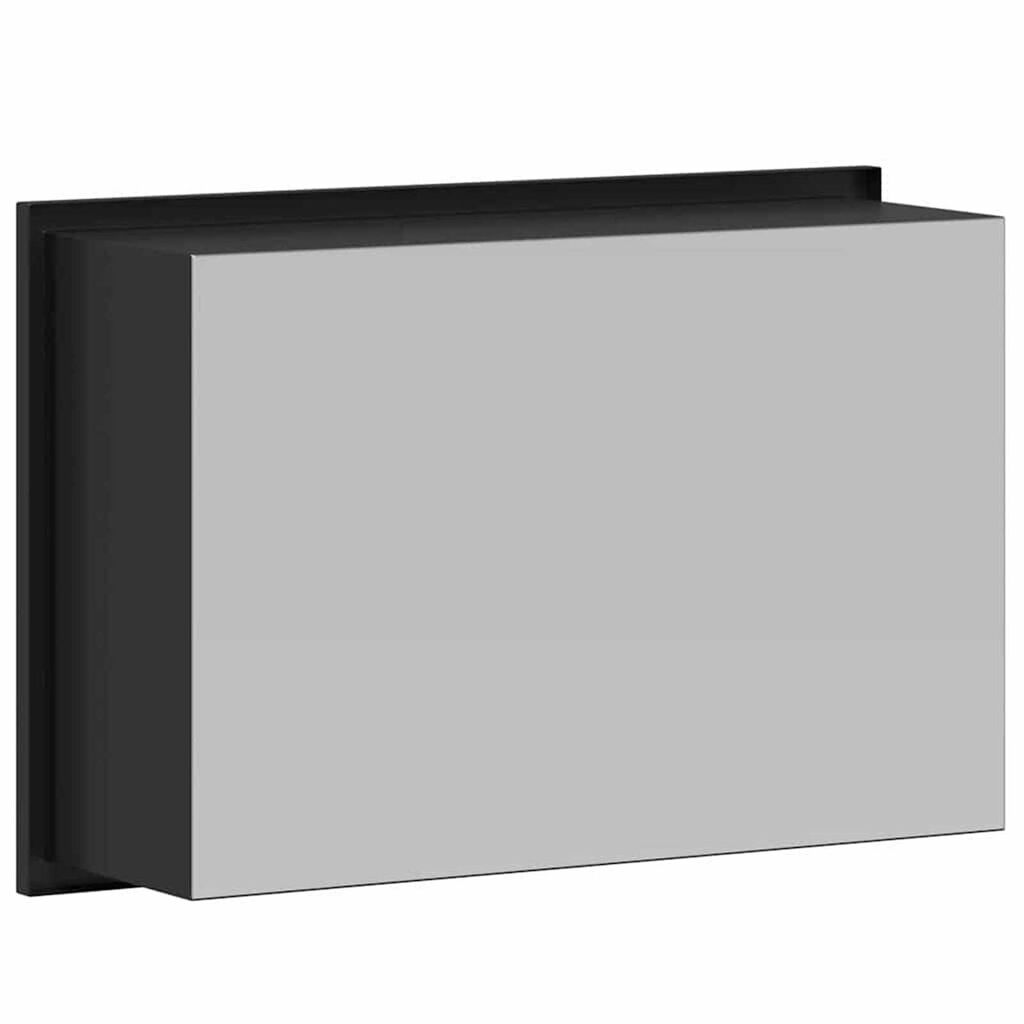 vidaXL Νίτσα Μπάνιου Μαύρο 30 x 20 x 9.5 εκ. Ανοξείδωτο ατσάλι
