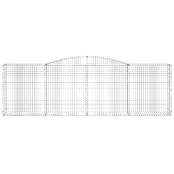 vidaXL Συρματοκιβώτια Τοξωτά 2 τεμ. 400x50x120/140 εκ. Γαλβαν. Ατσάλι
