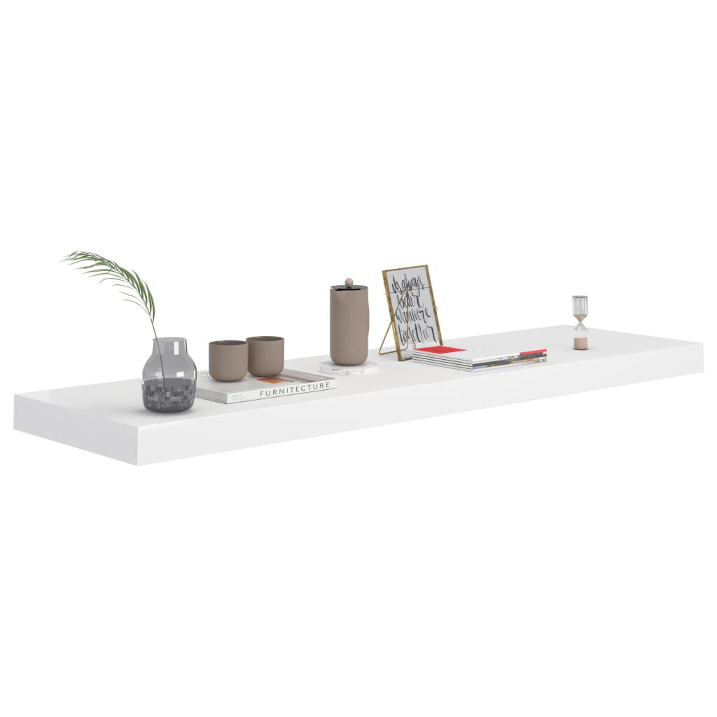 vidaXL Ράφια Τοίχου 4 τεμ. Άσπρα 90x23,5x3,8 εκ. MDF