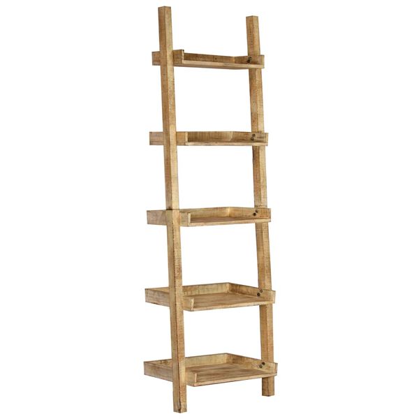 vidaXL Σκάλα Ραφιέρα Καφέ 75 x 37 x 205 εκ. από Μασίφ Ξύλο Μάνγκο