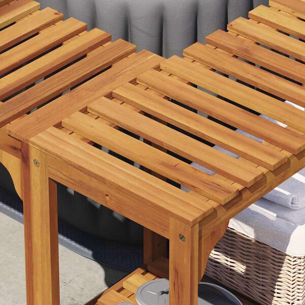 vidaXL Τετράγωνη Στεγασμένη Εξωτερική Θερμή Μπανιέρα Καφέ 250 x 250 cm